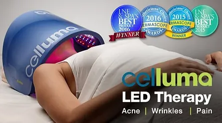 Celluma Led Therapy for acne, wrinkles and pain.